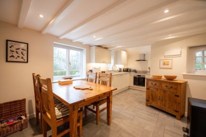 The dining kitchen at Grimsbury Castle, Berkshire