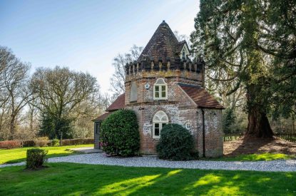 The exterior of Grimsbury Castle, Berkshire