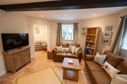 The living room at Grimsbury Castle, Berkshire