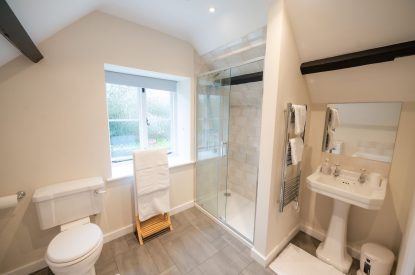 The bathroom at Grimsbury Castle, Berkshire
