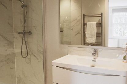 A bathroom at The Coachman's House, Wiltshire