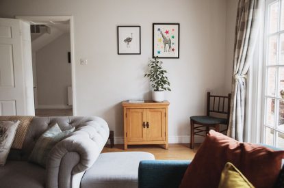 The living room at The Coachman's House, Wiltshire