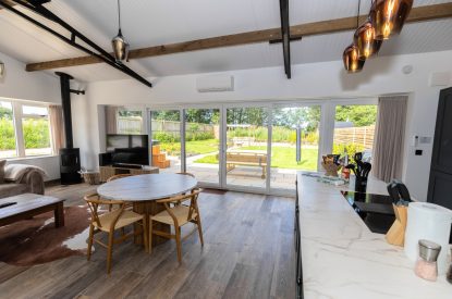 The dining area at Cowfold, Devon