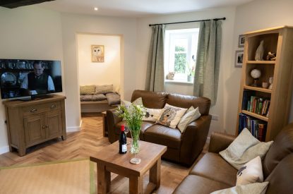 The living room at Grimsbury Castle, Berkshire