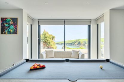 The games room at Panorama Point, Cornwall