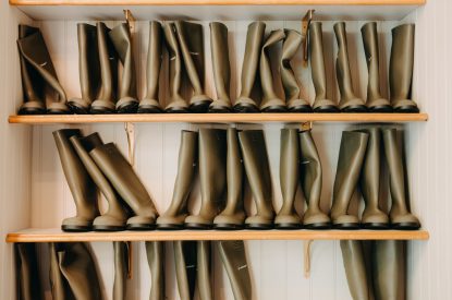 The boot room at Stoke Hall, Nottinghamshire