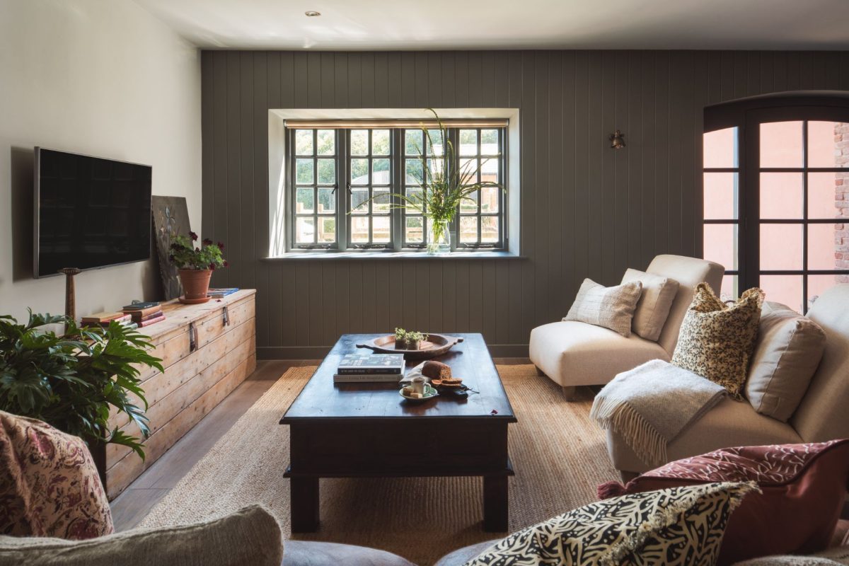 The living room at Exe Valley Retreat, Devon