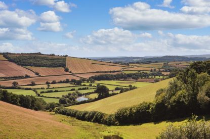 The countryside surrounding at Exe Valley Retreat, Devon