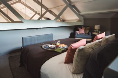 The bedroom at Exe Valley Barn, Devon