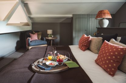 The bedroom at Exe Valley Barn, Devon