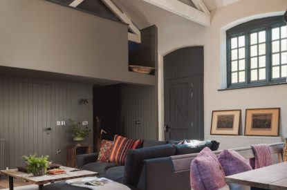 The open plan living space Exe Valley Barn, Devon