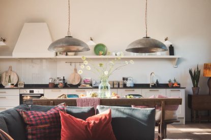 The dining room at Exe Valley Barn, Devon
