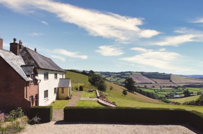 The countryside views from Exe Valley Barn, Devon