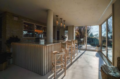 The bar at Winston Manor, Cotswolds