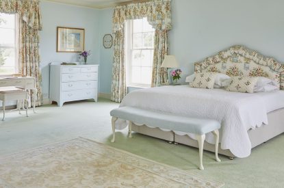 A super-king-size bedroom at Spring House, Norfolk