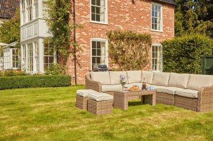 Outdoor seating area at Spring House, Norfolk