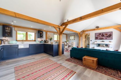 The kitchen area at The Lodge at Leigh, Dorset