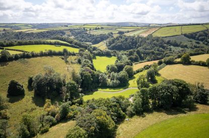 Countryside views at Butterfly Cottage, Somerset