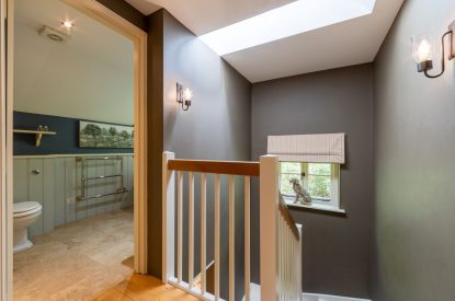 The staircase at Butterfly Cottage, Somerset