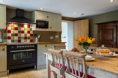 The dining kitchen at Butterfly Cottage, Somerset