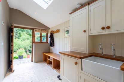 The utility room at Butterfly Cottage, Somerset