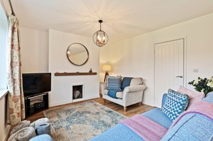 The living room at The Willows, Oxwich