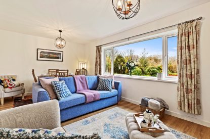 The living room at The Willows, Oxwich
