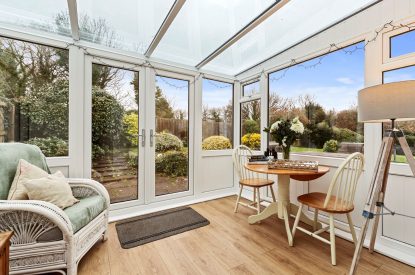 The garden room at The Willows, Oxwich
