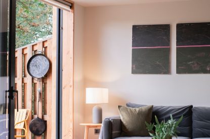 The living space at Brackenfell Lodge, Herefordshire