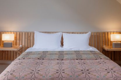 The king size bedroom at Brackenfell Lodge, Herefordshire