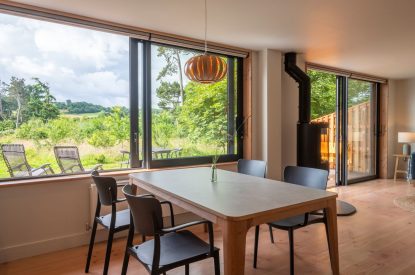 The dining space at Cedar Lodge, Herefordshire