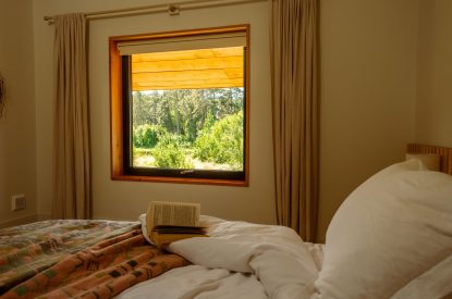 The king-size bedroom at Cedar Lodge, Herefordshire
