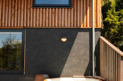 The hot tub at Cedar Lodge, Herefordshire