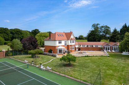 View from the tennis court at Merry Manor, Essex