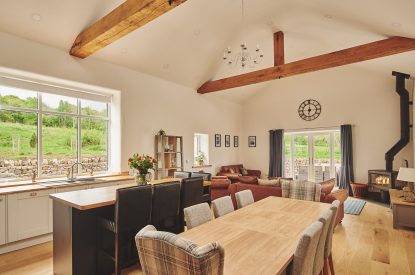 The dining kitchen at Plum Cottage, Lake District