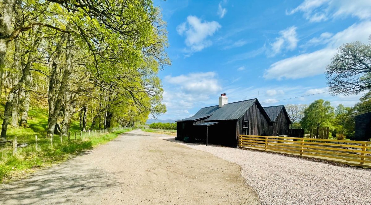 The entrace at Stag Haven, Cairngorms