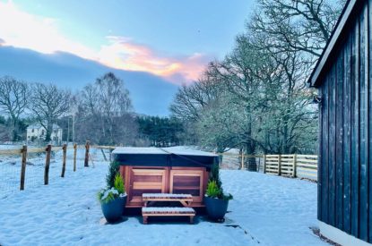 The hot tub at Stag Haven, Cairngorms