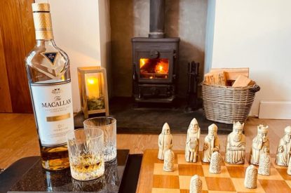 The log burner at Stag Haven, Cairngorms