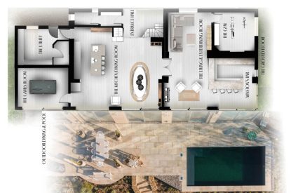 The floorplan at Winston Manor, Cotswolds
