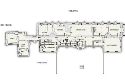 The floor plan at Cornish Castle, Cornwall