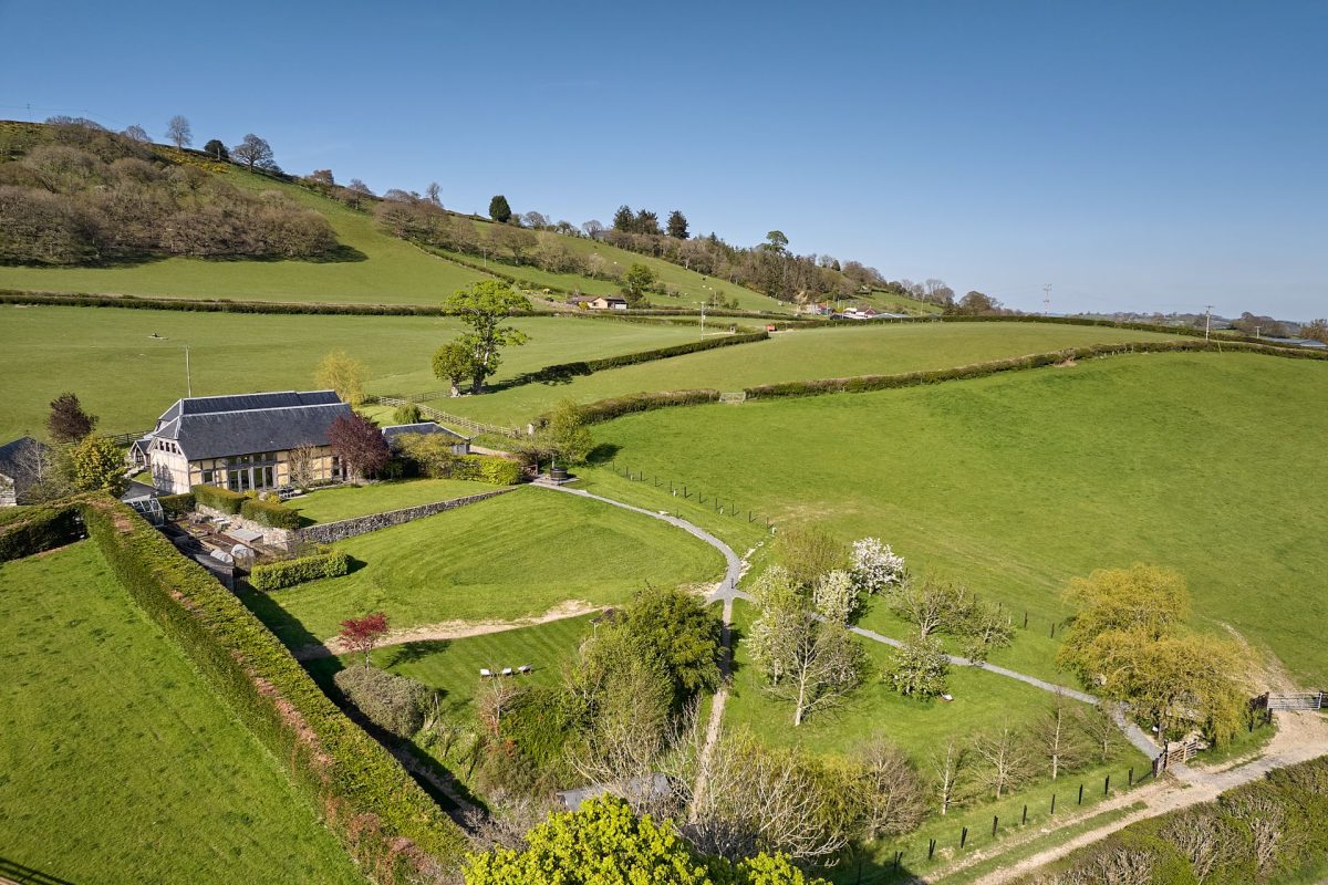 The grounds at Hall House, Powys