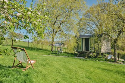The shepherd's hut at Hall House, Powys
