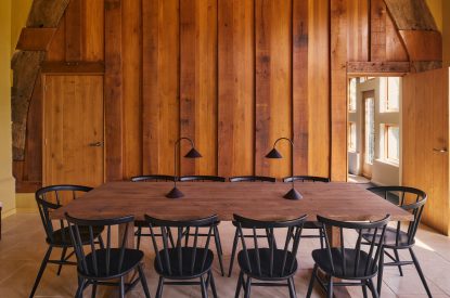 The dining table at Hall House, Powys