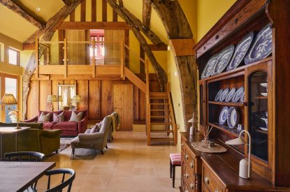 The living space at Hall House, Powys