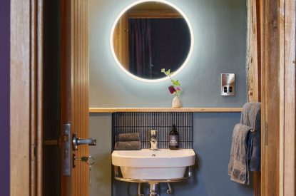 A bathroom at Hall House, Powys