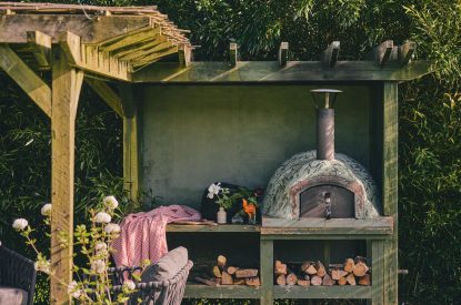 The pizza oven at Hall House, Powys
