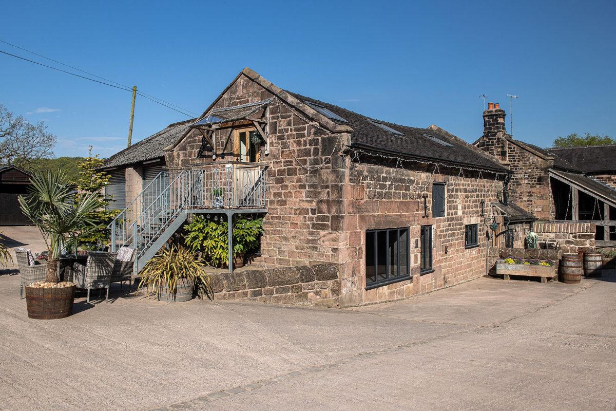 The outdoor space at The Damson Barn, Staffordshire