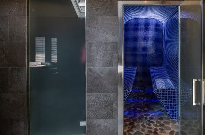 The steam room at The Damson Barn, Staffordshire