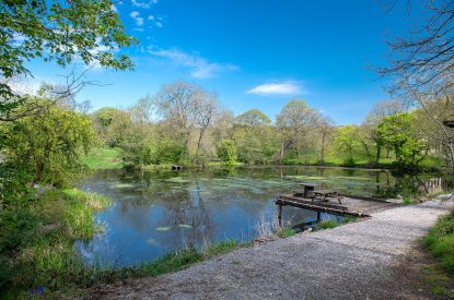 The lake at The Damson Barn, Staffordshire