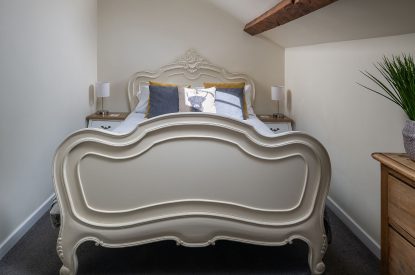 The double bedroom at The Damson Barn, Staffordshire